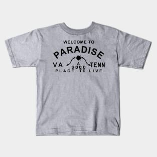 Paradise CVB black text Kids T-Shirt